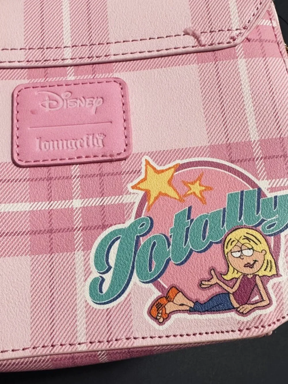 Disney Loungefly Lizzie McGuire Plaid Pink Crossbody Purse